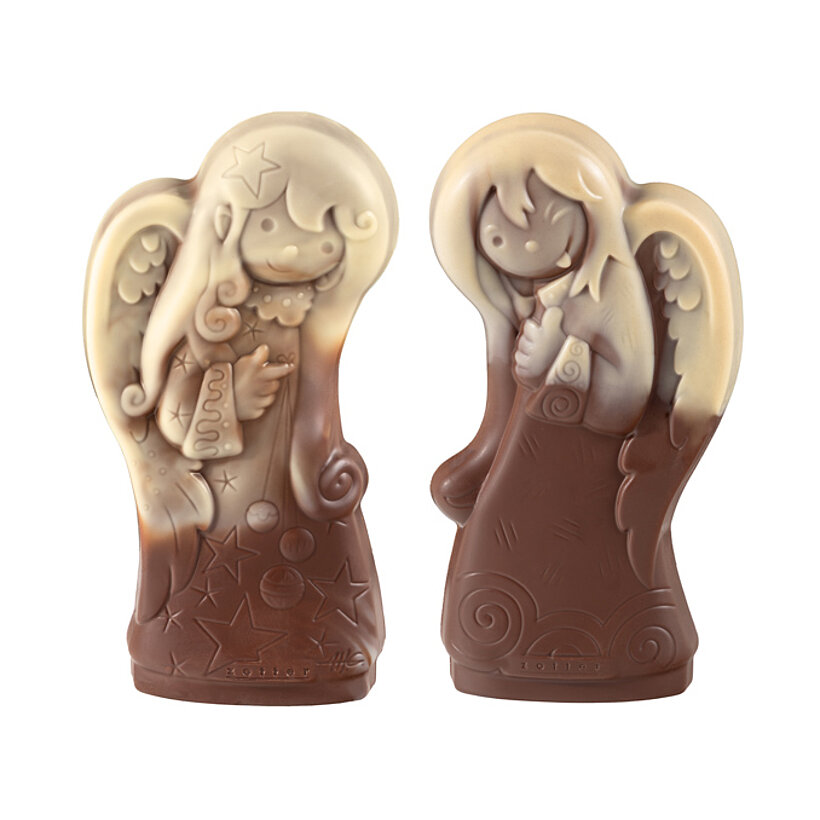 Doppelfigur: Engerl & Bengerl – Milchschoko & Weiße Schokolade