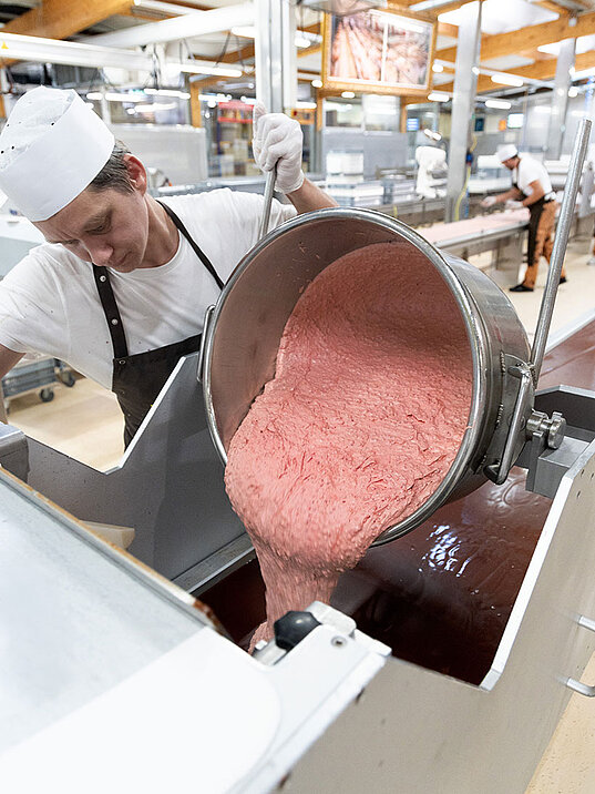 Rosa Fruchtnougat mit knusprigen Stückchen