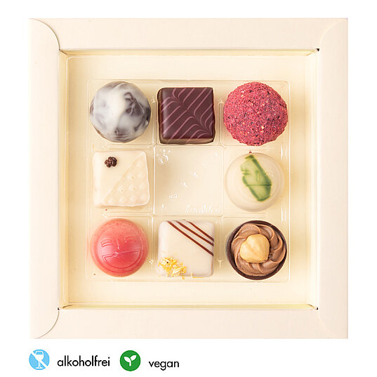 Pralinen-Mix 4, vegan + alkoholfrei