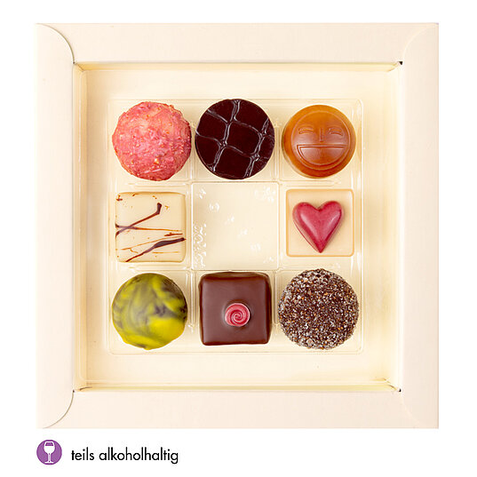 Pralinen-Mix 3, teils alkoholhaltig