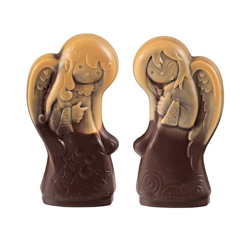 Doppelfigur: Engerl & Bengerl – Dunkle Schoko & Karamell, VEGAN