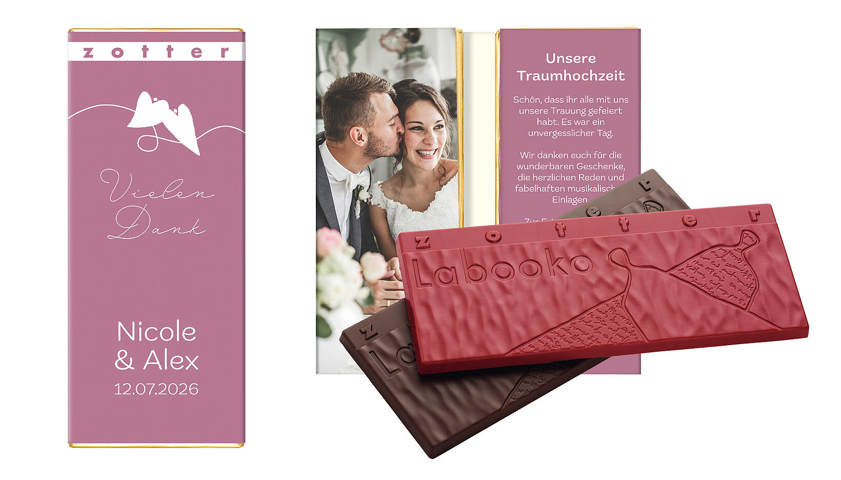 Labooko Hochzeitsschokolade