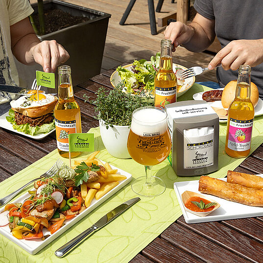 Essen & Trinken am Bio-Hofgrill - Überblick über Speisenangebot