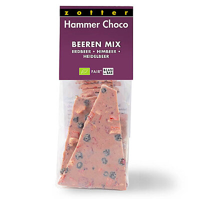 Beerenmix • Erdbeer, Heidelbeer, Himbeer • Hammer Choco