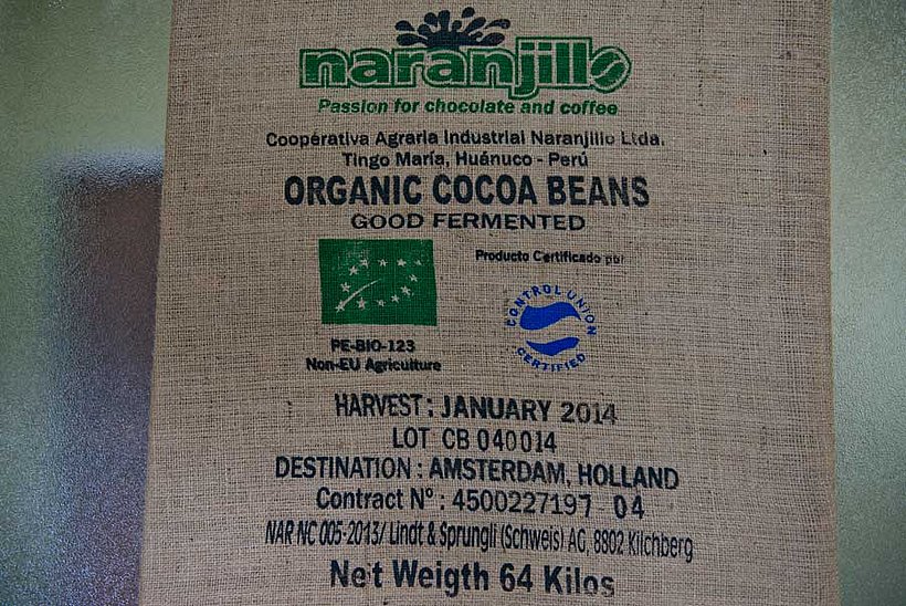 Kakaosack der Kooperative Naranjillo