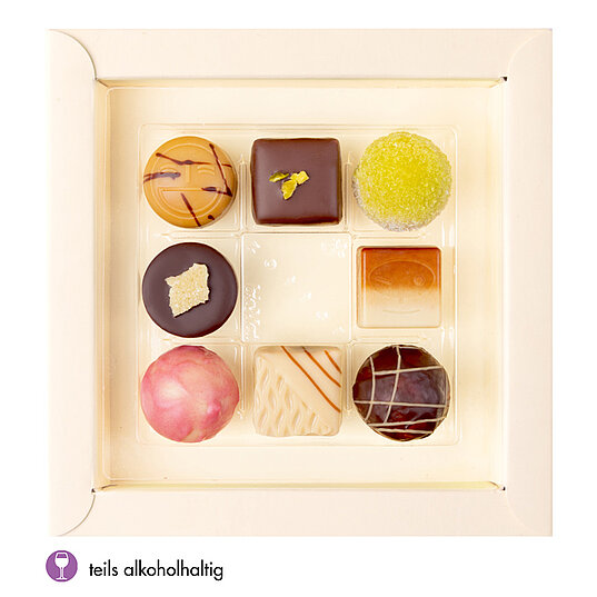 Pralinen-Mix 2, teils alkoholhaltig