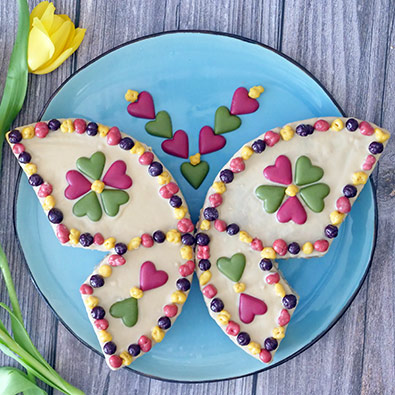 Schmetterlingskuchen Muttertag Rezept