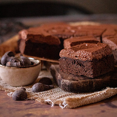 Schokoladen-Lebkuchenmousse-Brownies