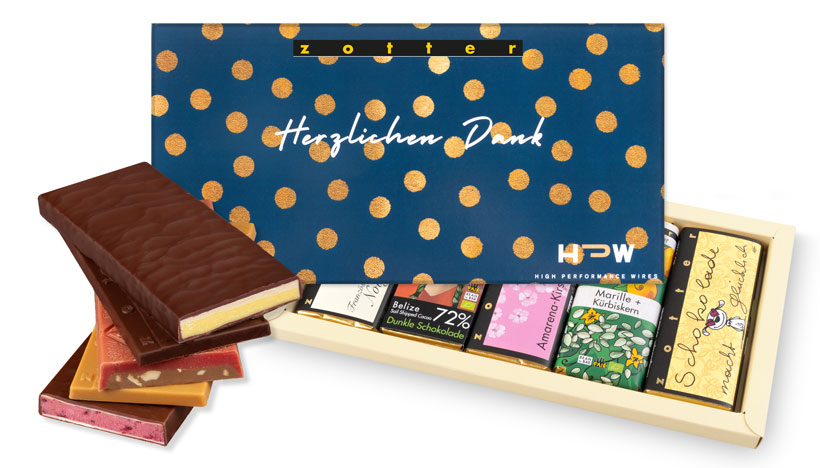 Geschenkset mit 5 Schokoladen