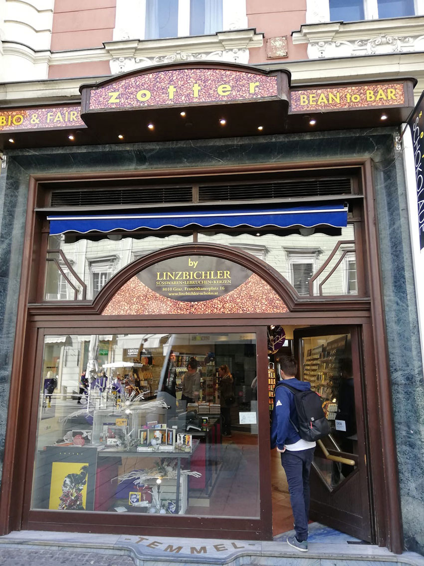Zotter Schoko-Laden in der Grazer Herrengasse