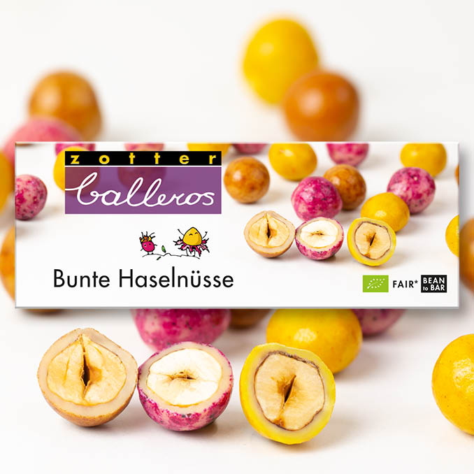 Bunte Haselnüsse