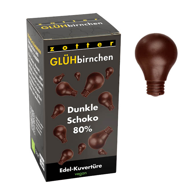 Glühbirnchen – Dunkle Schoko 80 %