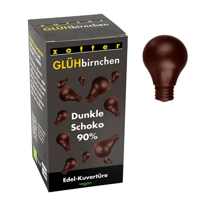 Glühbirnchen – Dunkle Schoko 90 %