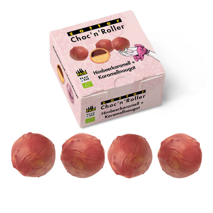 Raspberry Caramel + Caramel Praline