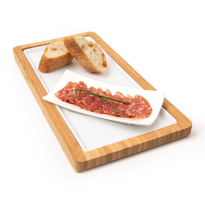 Bio-Salami vom Weiderind geschnitten