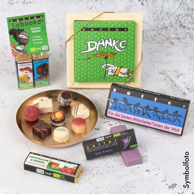Für die besten Mitarbeiter*innen Motto-Box VEGAN