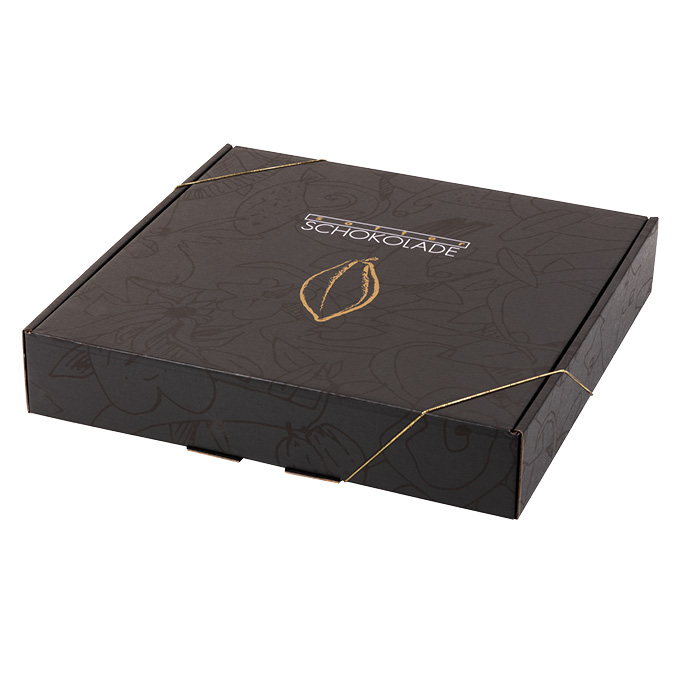 Geschenkbox schwarz mit Goldband