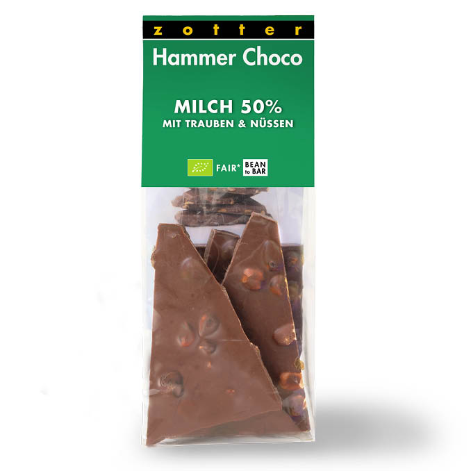 Milchschoko 50% Traube & Nuss