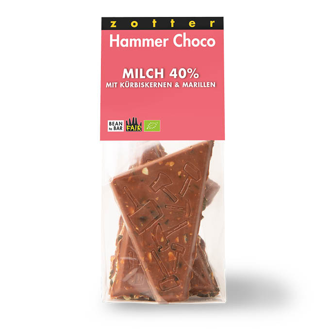 Milk Choco 40% with Pumpkin Seeds and Apricots