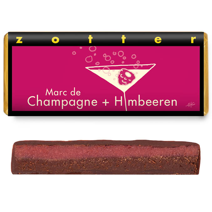 Marc de Champagne + Himbeeren