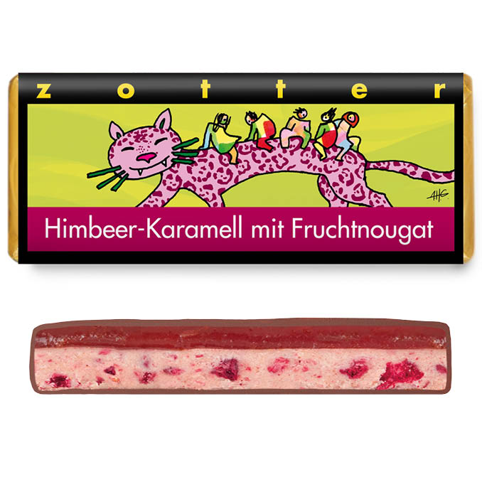 Himbeer-Karamell mit Fruchtnougat