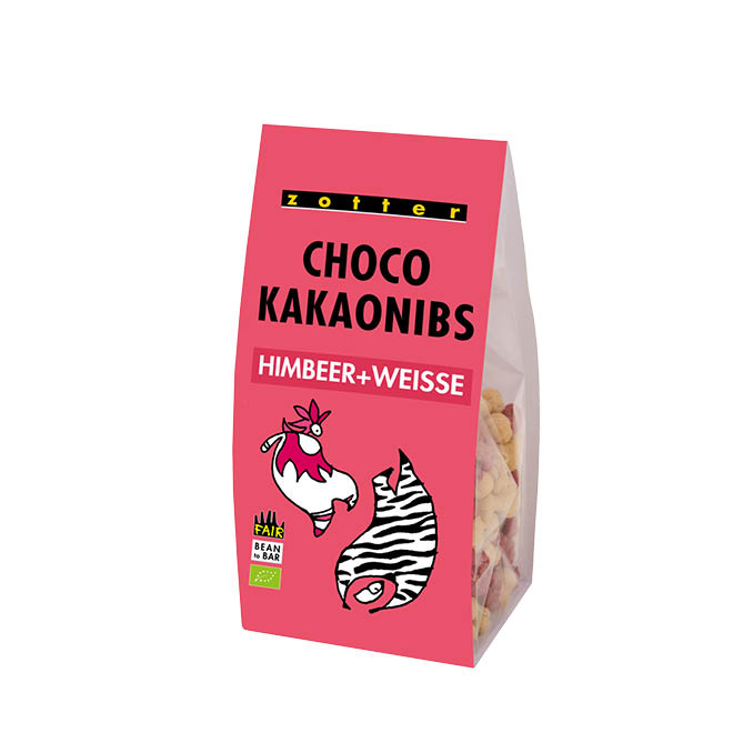 Himbeer + Weiße Choco Kakaonibs