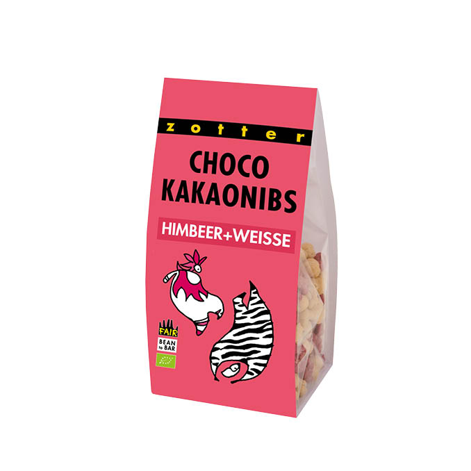 Himbeer + Weiße Choco Kakaonibs