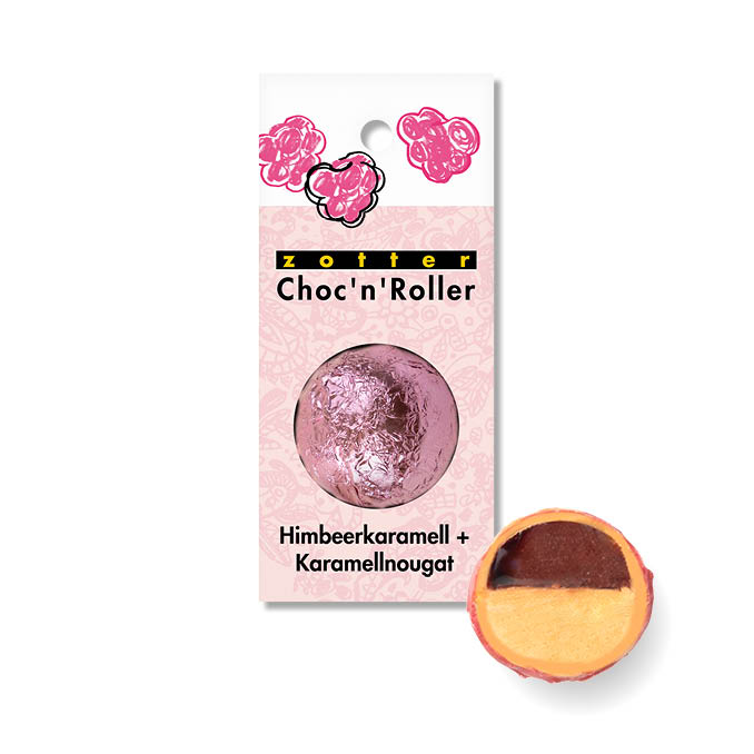 Choc 'n' Roller Himbeerkaramell + Karamellnougat