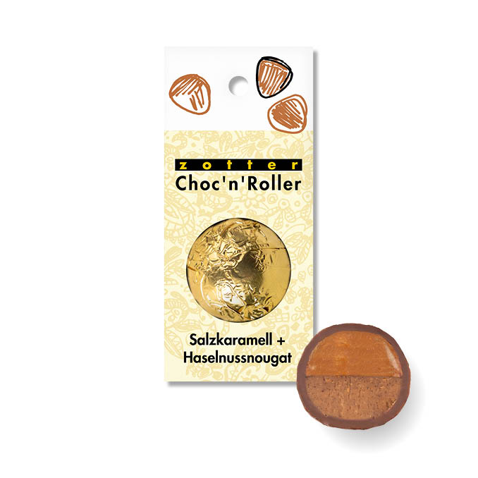Choc 'n' Roller Salted caramel + Hazelnut Praline