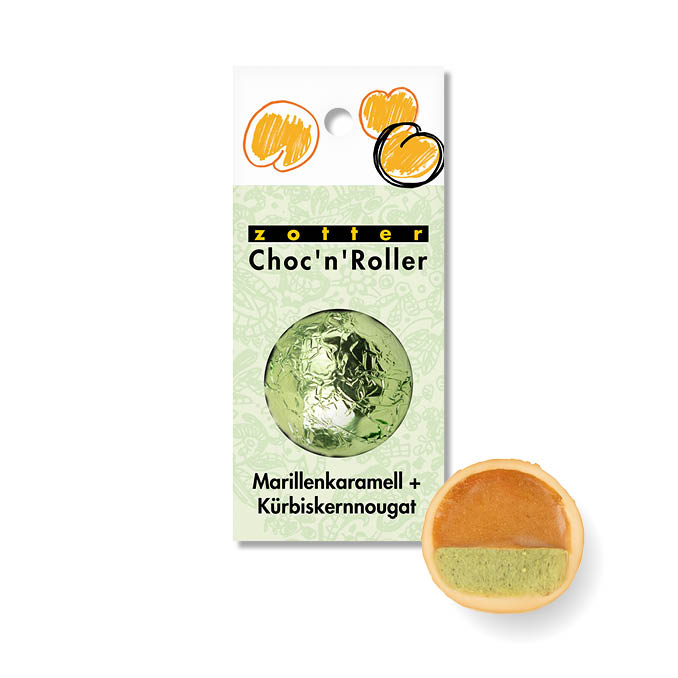 Choc 'n' Roller Apricot caramel + Pumpkin Seeds Praline