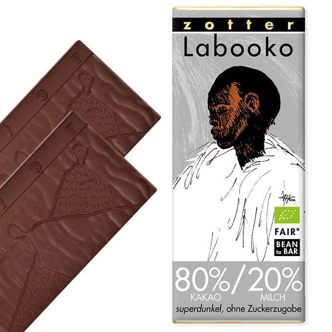 80%/20% Kakao-Milch-Tafel, superdunkel