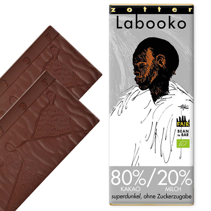 80%/20% Kakao-Milch-Tafel, superdunkel