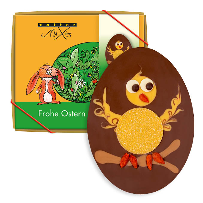 Osterei mit Glitzer-Küken de luxe