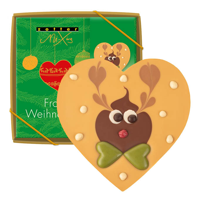 Karamell-Herz mit Rentier Rudolph de luxe 2