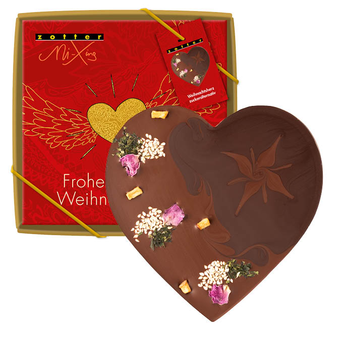 Weihnachtsherz zuckeralternativ