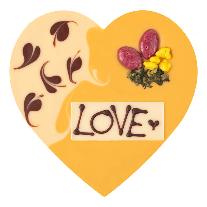 Deluxe White Chocolate & Apricot Love Heart