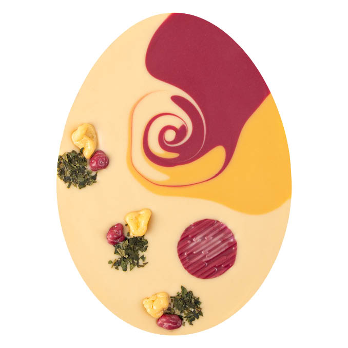 Osterei Weiß Karamell Himbeer