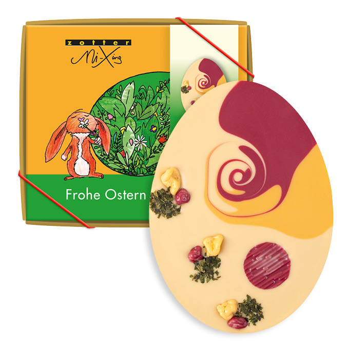 Osterei Weiß Karamell Himbeer