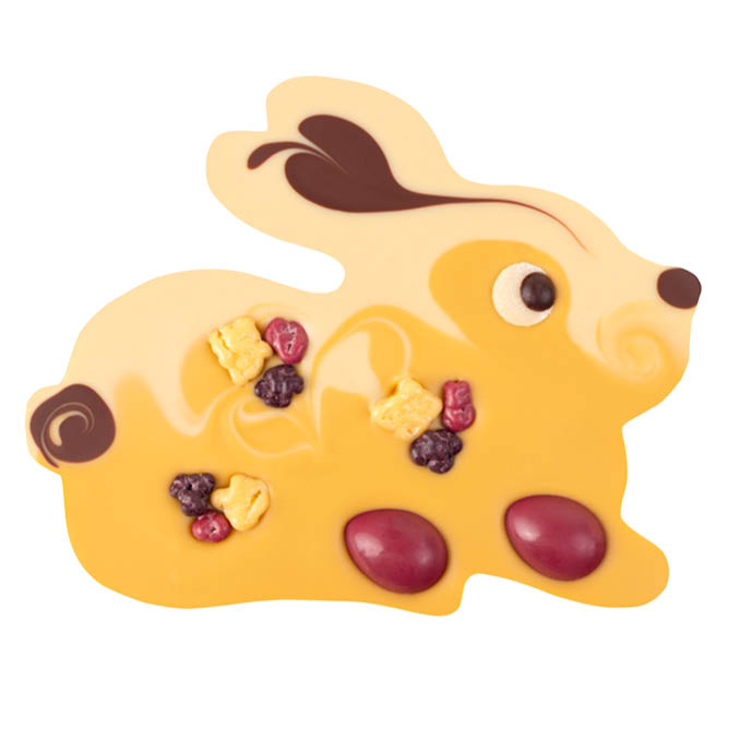 Apricot Bunny with Raspberry Eggs
