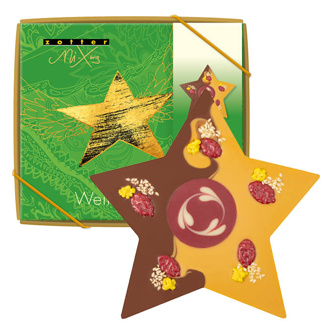 Deluxe Milk Choc & Apricot Christmas Star