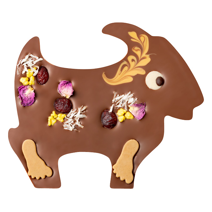 Milk Chocolate Goat with Nougat Filling