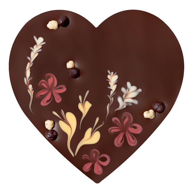 Chocolate Petal Heart Deluxe