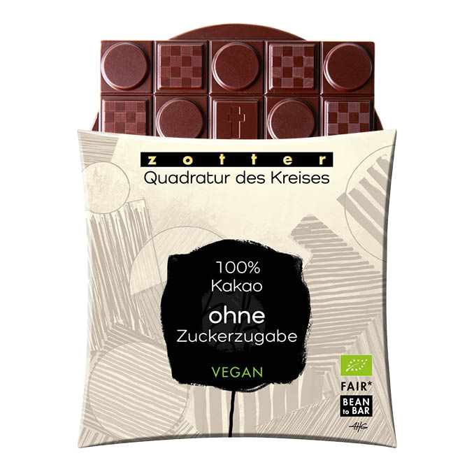 100% Dark Choc, No Added Sugar