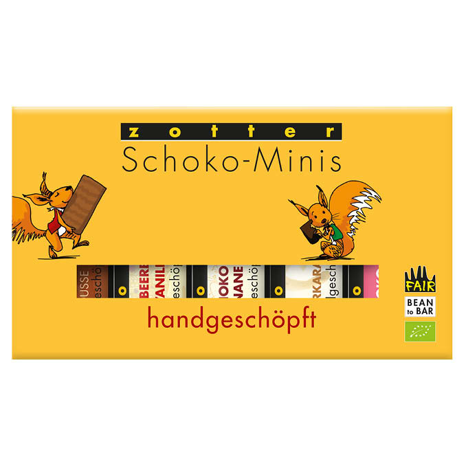 Handgeschöpfte Schoko-Minis, 5 Sorten