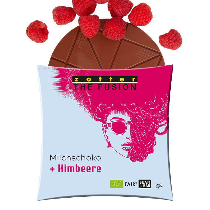 Milchschoko + Himbeere