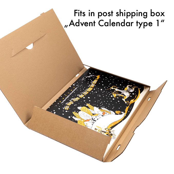 Post shipping box Hand-scooped Advent Calendar