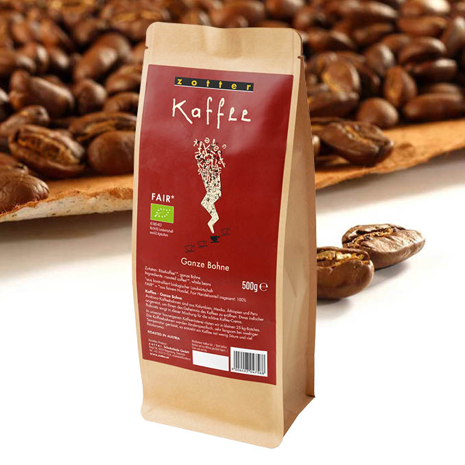 zotter Bio+Fair-Kaffee "Ganze Bohne" 500g